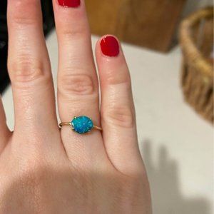 14k Gold Australian Opal Ring